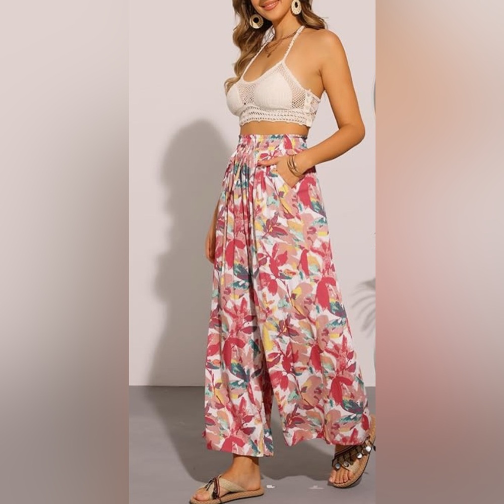 Women’s Floral Palazzo Pants - Picture 7 of 8